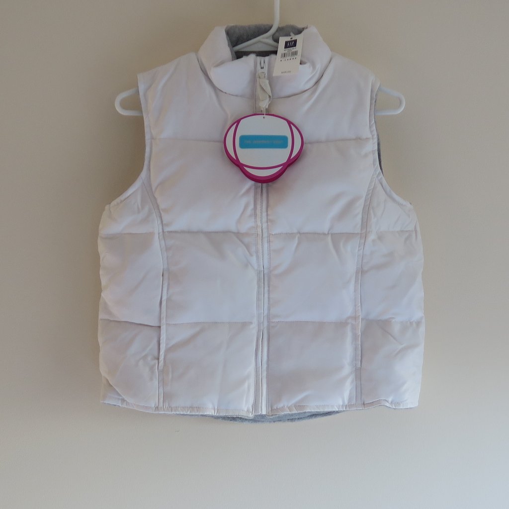 Gap Kids White Puffer Vest Down Fill Xl Sz 12 Nwt